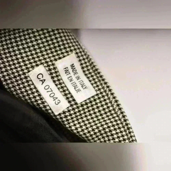 JIL SANDER Black White Gray Houndstooth Fitted Wool Pencil Skirt 40EU  4US Italy - Picture 8 of 10